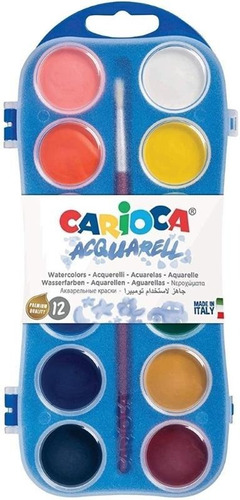 Acuarelas Carioca Estuche Acrílico X12 + Pincel 