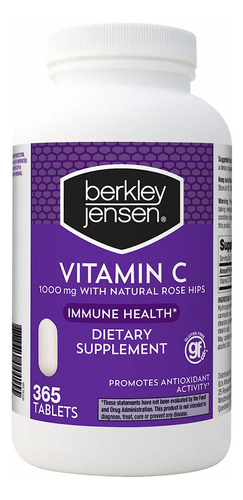 Berkley Jensen Vitamina C 1000mg W/rh, 365 Ct.