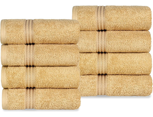 Juego De 8 Toallas De Mano De Algodón Egipcio Superior, Bási