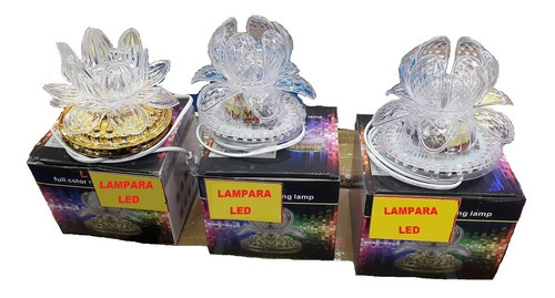 Lampara Led Flor Giratoria   