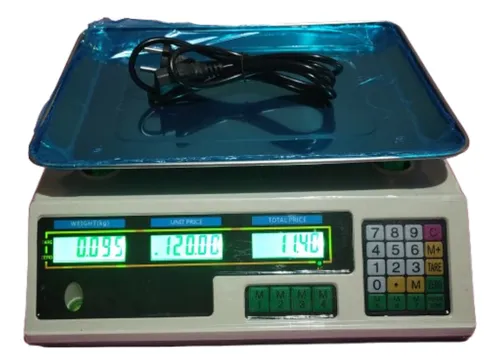 Balanza Digital 40kg Electrónica Doble Visor Blanco 40 Kg