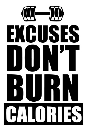 Calcomanía De Pared Gimnasio | Excuses Dont Burn Calor...