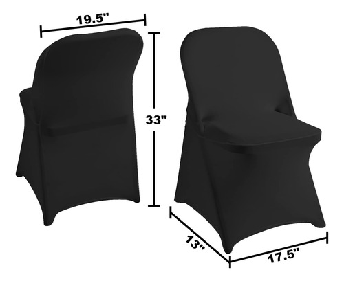 Funda De Silla Magalo Spandex Plegable Impermeable Negra X50