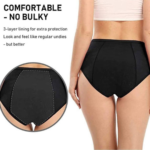 Pack De 5 Pantalones De Algodón Para El Período Menstrual Po