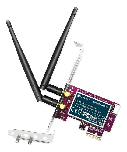 Adaptador Wifi Pcie Inalambrico Doble Banda N 600 Mbps Para