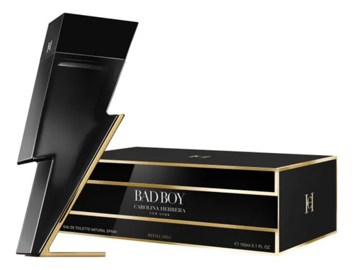 Carolina Herrera Bad Boy Edt Refilavel - Perfume Masculino 150ml
