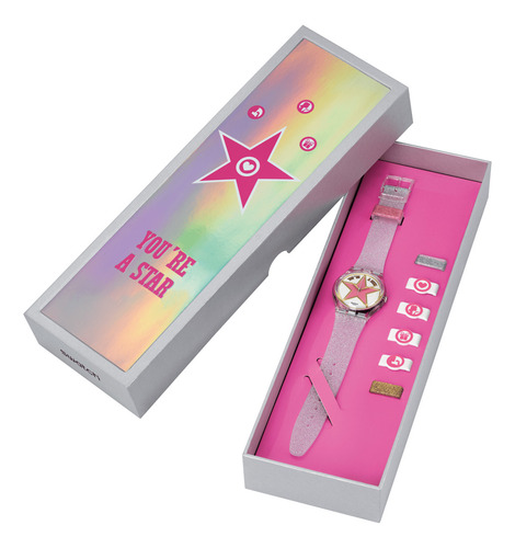 Reloj Swatch Star Mom So28z108 Color de la correa Transparente Color del bisel Transparente Color del fondo Transparente