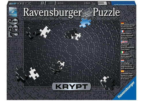 Ravensburger Krypt Black Piece Puzzle Para Adultos, Cada Pie