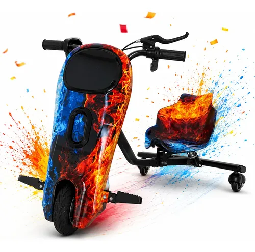 Patinete Elétrico Triciclo Drift 350w Bluetooth Infantil 36v Fogo E Água