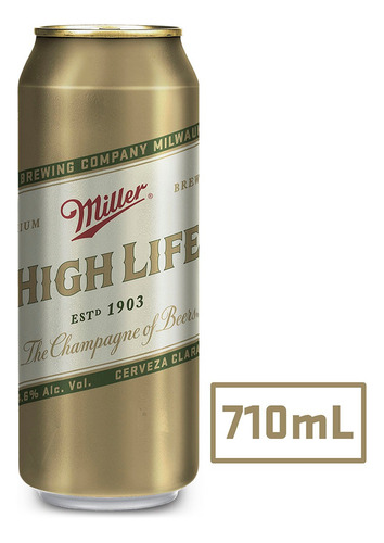 Cerveza Miller Lager lata 710 mL