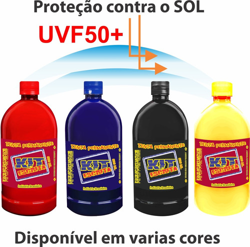 Tinta Vermelha 500ml+tinta Preta 500ml Kit Escrita Não Metiq