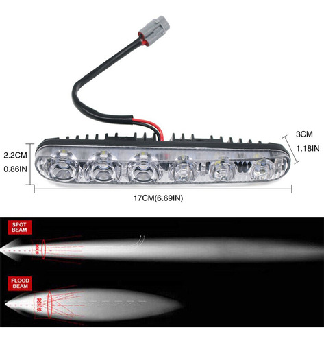 P 2 Luces Led Circulación Diurna Drl Fog, 12 V, Universal