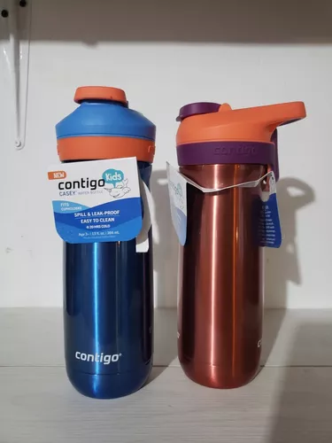  Contigo Kids 2 and 1 Snack Hero - Vaso para niños, 13 onzas,  paquete de 2 unidades, (morado y verde) : Hogar y Cocina