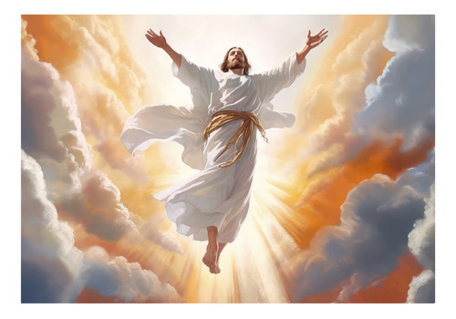 Póster Afiche Panorámico De Jesús En Resurrección