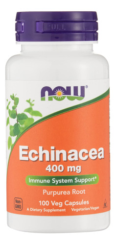 Echinacea 400 Mg 100 Cápsulas Vegetales Now Foods