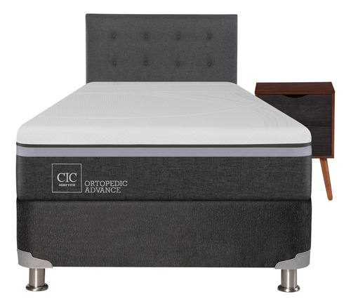 Box Spring Ortopedic Advance 1.5 Plazas + Set Eufrates