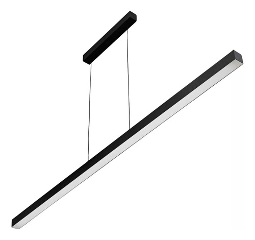 Luminaria Pendente Teto Retangular Led Integrado 50w 120cm