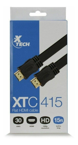 Cable Hdmi 4k 4,57m Tv Pc Mac Plano Xtech Xtc-415 Backup
