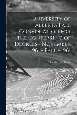 Libro University Of Alberta Fall Convocation For The Conf...
