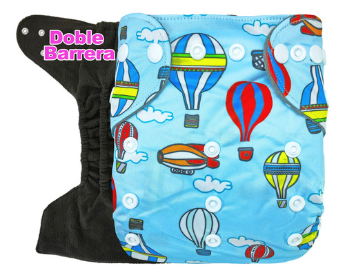 Pañal De Tela Ecologico Reutilizable 4 Capas Doble Barrera Diseño
