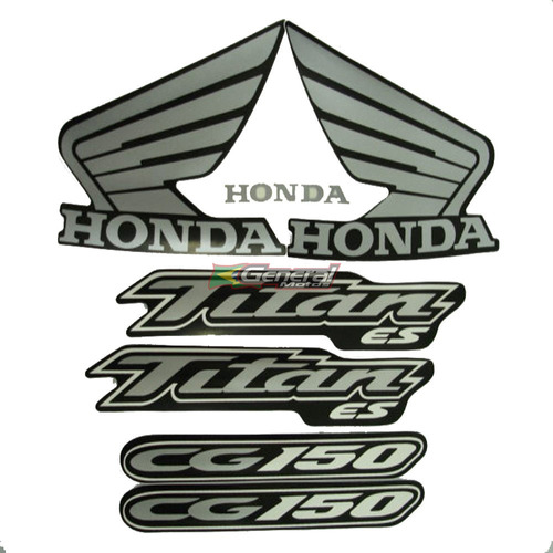 Kit Adesivo Jogo Faixas Moto Honda Titan 150 2004 Es Preta