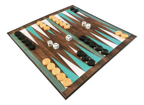 Juego De Mesa Novelty Backgammon Clásico Estrategia 12