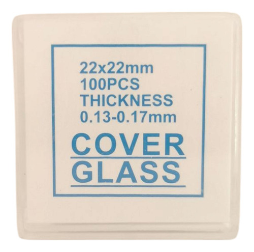 Portaobjetos 10 Cjas C/50 + Cubreobjetos 22x22mm 10 C/100pz Blanco
