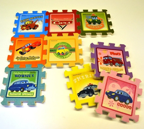 Set De Foami Pequeños De Toy Story Y Cars Disney (9 Piezas)