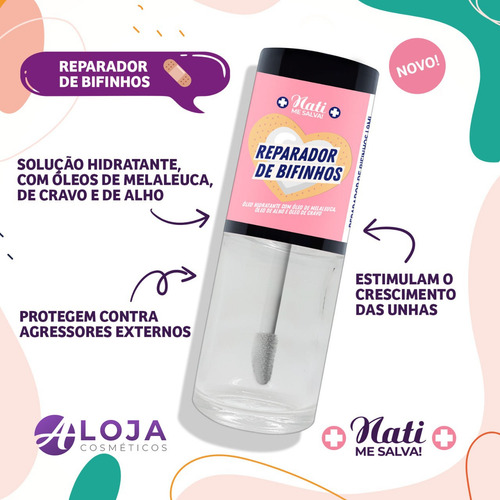 Imagem 6 de 10 de Kit Esmaltes Fortalecedor Nati Me Salva Completo +necessaire