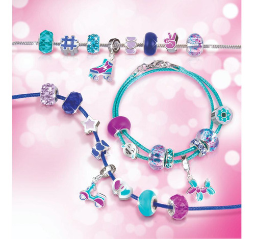 Set De Pulseras Make It Real Con Dijes True Blue