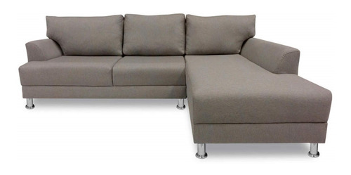 Sofa Modular Conrad Derecho Tela Gris Y Cafe