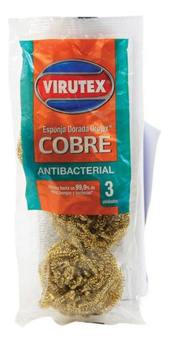 Esponja Dorada Orotex X3  Antibacterial Virutex