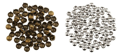 100 Unids / Pieza Nailhead Diy Metal Punk Spikes Spots Plata