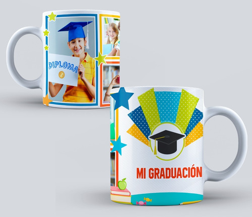 32 Plantillas Graduación Taza Sublimación Editable Psd