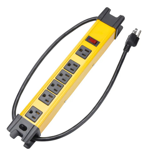 Multicontacto 6 Entradas 1200j Cable 90cm Surtek Sp6