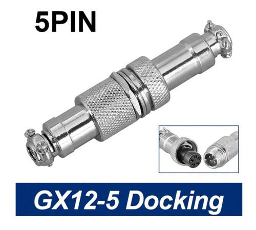 Gx12 Conector Aereo 5pin Docking Circular Rosca 12mm Itytarg
