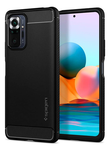 Funda Para Redmi Note 10 Pro - Negra Mate Spigen Rugged