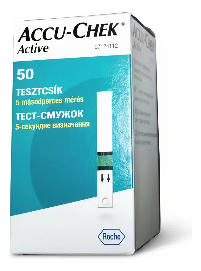 50 tiras de teste Accu Chek Active - Roche Water Color