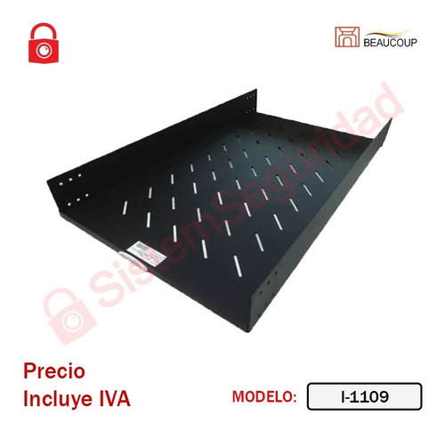 Imagen 5 de 5 de Bandeja Para Rack 19'' 1ur Beaucoup I-1107 I-1105 Y I-1101