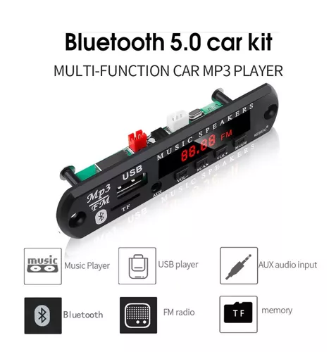 Modulo Bluetooth 5.0 Reproductor Mp3 9-12v Usb/usd