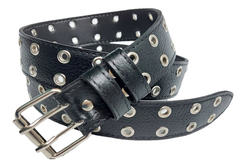 Cinturon Mujer Hebilla Cuadrada + Cinto Doble Ojal Premium
