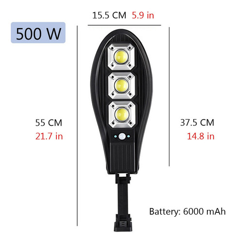 2pcs 500watts Llevó Luz De Calle Del Sensor De Movimiento Pi