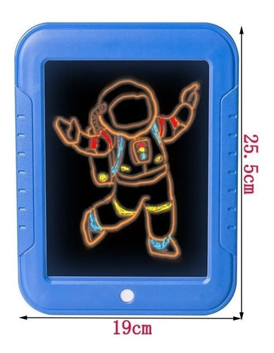 Bloc Pizarra De Dibujo Mágico Luz Led + Plumones Niños