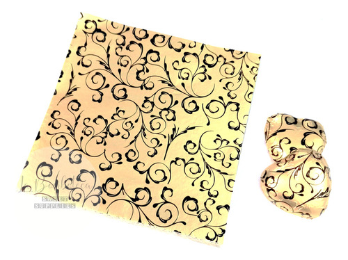 150 Hojas Papel Metalizado Rayas Bombones Chumbo