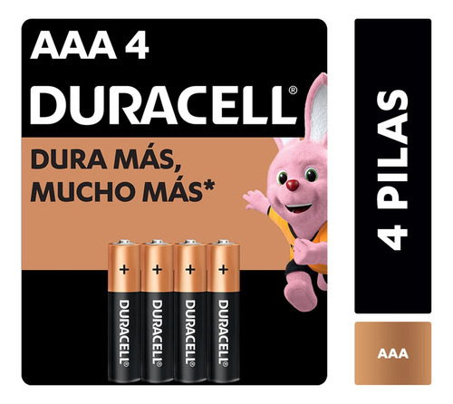 Pila Alcalina Duracell Blíster Aaa X4