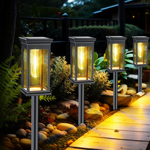 Luces Solares Para Caminos Al Aire Libre, Iluminación De Cam