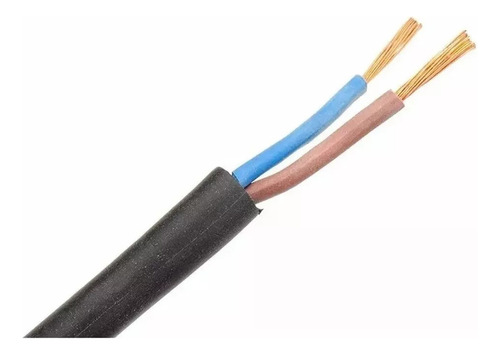 Cable Bajo Goma Negro 2 X 1mm  Rollo 100mts  