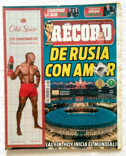 Periódicos Del Mundial De Fútbol Rusia 2018 ** Récord ** (Usado)