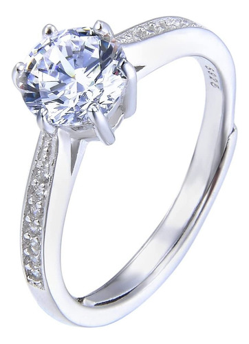 Gil Anillo De Boda De 925 Plata Esterlina Con Brillante