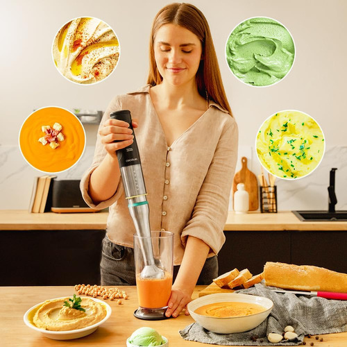 Batidora De Mano Cecotec Minipimer Katana 12 Chop B 1200w Xl